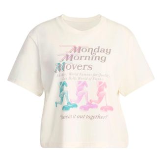adidas (WMNS) adidas x Les Mills Movers Graphic T-Shirt Off White KS0086