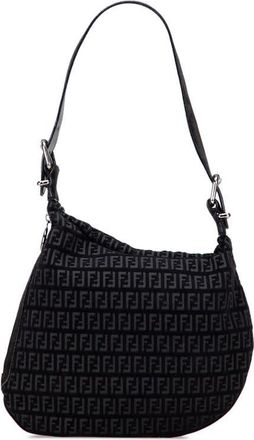 Fendi Pre-owned Fendi Zucchino Suede Oyster Shoulder Bag Ladies P35R444E0KVB9LQL