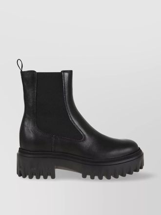 Hogan chunky sole ankle length chelsea boots