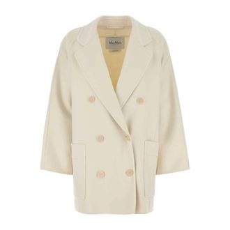 Max Mara Orma Double-Breasted Coat - female - Max Mara - Double-Breasted Coats - White - 2XS - Coats