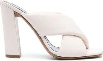 PARIS TEXAS Dafne Muiltjes met Hak - Dames - Muiltjes - Beige - 37 EU - Leer - Schoenen