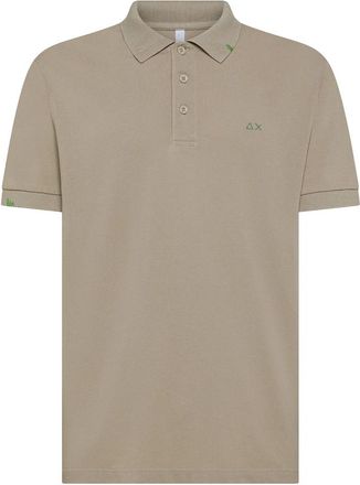 Sun 68 Vintage Polyester Polo Stone - Heren - Polos - Beige - 2XL - Polyester - Tops