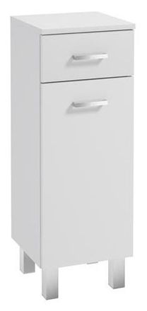 OEM Mueble De Ba&ntilde;o Estrecho De Pie Mea 85x30 Cm, Blanco Brillo