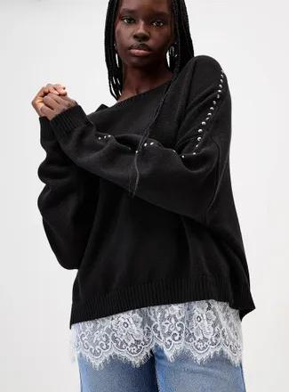 Simons Womens Lace waistband