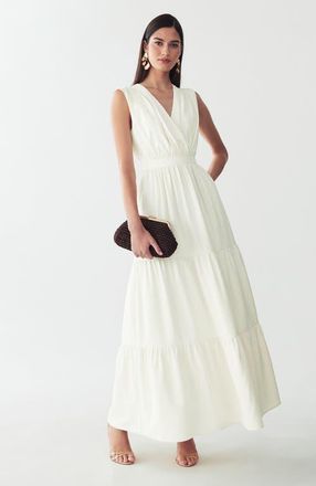 ST MRLO Grennan Maxi Dress in Cream at Nordstrom, Size 10
