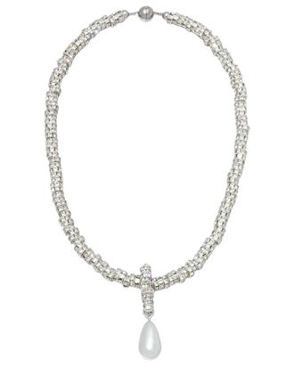 Adornia Adornia Crystal Magnetic Clasp Chain Necklace