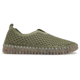Ilse Jacobsen Tulip 3072 Textile Womens Comfort Shoes - Army - Size:UK 5