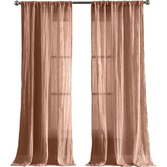 French Connection Charter Crushed Set of 2 Curtain Panels in Dusty Pink at Nordstrom Rack, Size 50X96