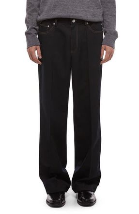 Helmut Lang Five-Pocket Gabardine Dress Pants in Navy Melange at Nordstrom, Size 29