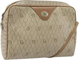 Dior Pre-owned Cross Body Bags, female, Beige, Size: ONE SIZE Pre-owned Vintage Plastic Shoulder Bag