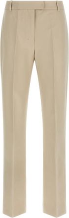 Max Mara Beige Regular Flat Front Pant