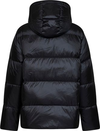 Polo Ralph Lauren Womens Padded Hooded Puffer Jacket Black Recycled Nylon