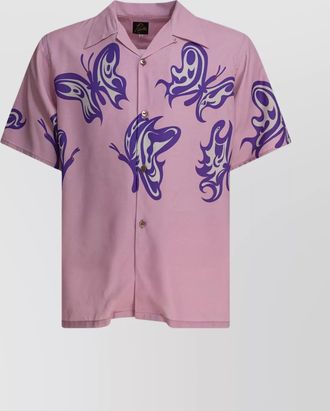 Needles short sleeves butterfly print shirt