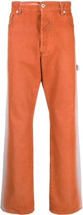 Heron Preston gradient-effect straight-leg jeans - men - Polyester/Cotton/Cotton - 30 - Orange