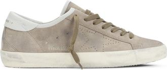 Golden Goose Beige Solid Superstar Sneakers