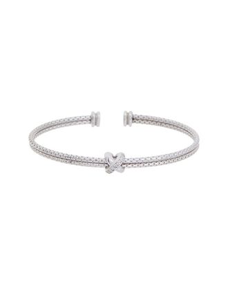 Meshmerise 18K Plated 0.05 Ct. Tw. Diamond Mesh Bangle