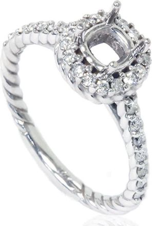 Pompeii3 5/8ct Braided Engagement Ring Setting 14K White Gold Size Selectable