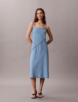 Calvin Klein Vestido camisola de denim suave