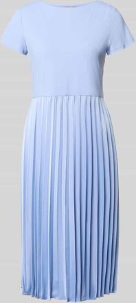 Christian Berg Midikleid in Plissee-Optik in Jeansblau, Gr&ouml;&szlig;e 34