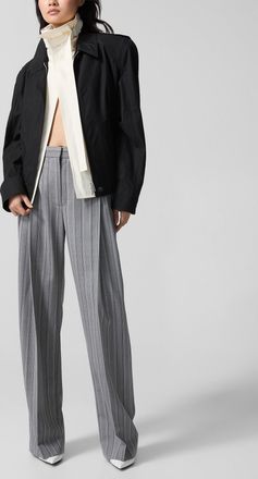 Stella McCartney Womens Double-pleated striped dress pant