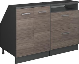 Vicco Conjunto De Armarios Para Techo Inclinado Rion, Gris Noble, 120 Cm Lote De 2 Carcasas De Armario 60 Cm De Profundidad, Vicco