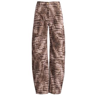 Elisabetta Franchi Loose-fit Jeans, female, Brown, Size: W27 Jeans