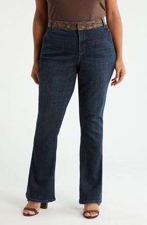 Wit & Wisdom High Waist Baby Bootcut Jeans in Indigo Artisanal at Nordstrom, Size 18W
