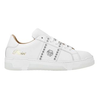 Philipp Plein Schoenen, unisex, Wit, 44 EU, Leer, Low-Top Sneakers