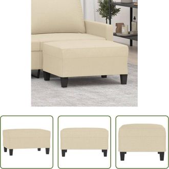 vidaXL vidaXL Poggiapiedi per divano - Poggiapiedi Crema 70x55x41 cm in Tessuto