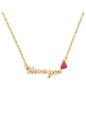 Kate Spade New York i love you pendant necklace in Gold at Nordstrom