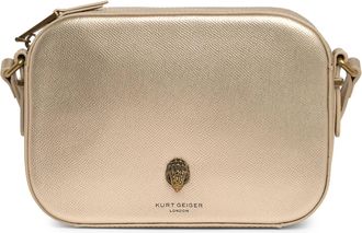 Kurt Geiger Kurt Geiger Womens Richmond Leather Camera Bag Crossbody, Gold, Richmond Cross Body