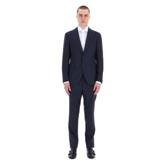 Tagliatore Single Breasted Suits, male, Blue, Size: XL Dresses Blue