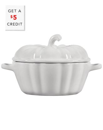 LE CREUSET Figural Pumpkin Petite Cocotte With $5 Credit