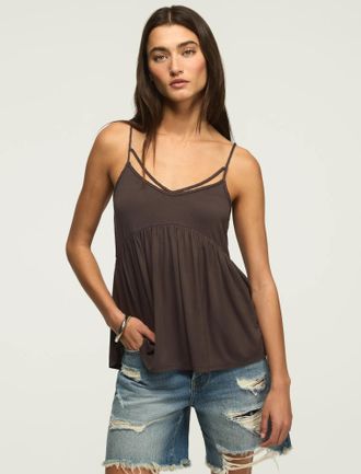 Lucky Brand Womens Sandwash Braided Cami