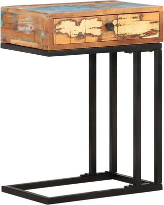 vidaXL Vidaxl - Mesa Auxiliar Forma De U Madera Maciza Reciclada 45x30x61 Cm