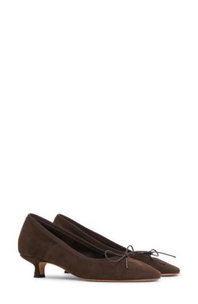 Mansur Gavriel Ballerina Kitten Heel Pump in Espresso at Nordstrom, Size 9Us