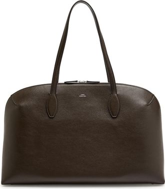 Toteme Day Grained Leather Tote bag - Chocolate - One Size