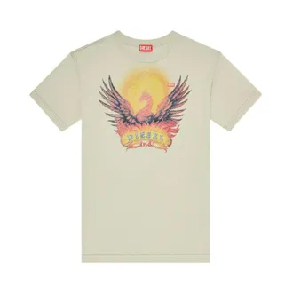Diesel Tops, Heren, Wit, XL, Katoen, T-Norm AA1 T-shirt
