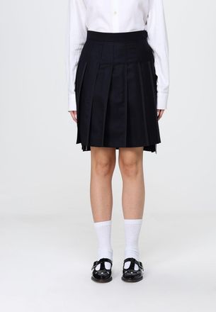Thom Browne Gonna a pieghe in seta