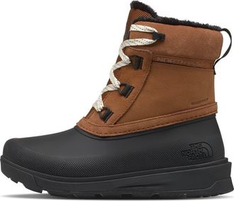 The North Face Shellista V Waterproof Insulated Short Boot in Burnt Umber/Tnf Black at Nordstrom, Size 10