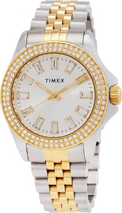 Timex Kaia Quartz Crystal Silver Dial Ladies Watch TW2V80100VQ