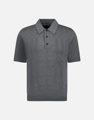 Burberry Mens Burberry Kieran Knit Polo-Shirt Grey - Size: 40