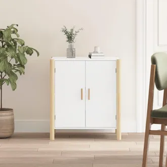 vidaXL Vidaxl - Aparador De Madera Contrachapada Blanco 62x38x70 Cm