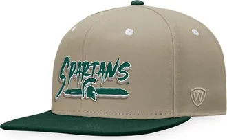 Top of the World Mens Top of the World Khaki/Green Michigan State Spartans Land Snapback Hat at Nordstrom