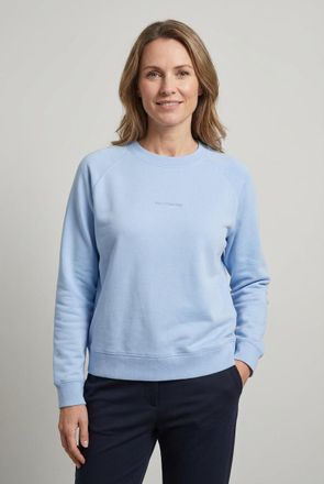 Marc O'Polo Denim Sweatshirt MARC OPOLO DENIM, Damen, Gr. XS, blau dusk, angeraute Sweatware, Obermaterial: 100% Baumwolle, relaxed fit normal, Rundhals, Rippb&uuml;ndchen, 