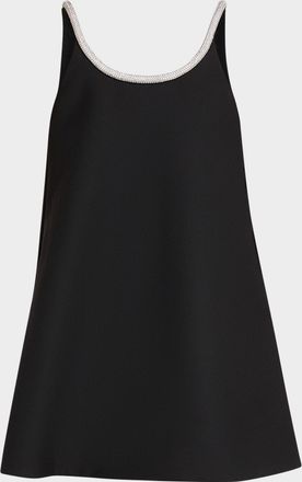 R&oacute;he Crystal Appliqu&eacute; A-Line Mini Dress