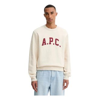 A.P.C. A.p.c., Hoodies & sweatvesten, Heren, Beige, M, Katoen, Harris Sweatshirt
