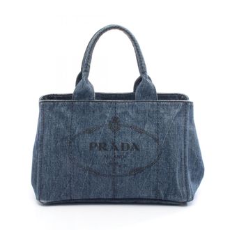Prada Navy Denim Tote Bag (Pre-Owned)