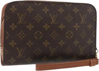 Louis Vuitton Pre-owned Clutches, female, Brown, Size: ONE SIZE Pre-owned Monogram Canvas Clutch