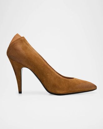 Jil Sander 95mm Suede Pointed-Toe Pumps